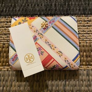 Tory Burch Emerson Ribbon Weave Wallet